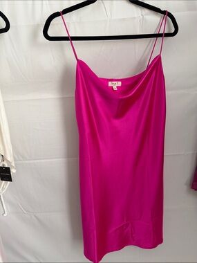 Love Pink Satin Cowl Neck Slip Dress